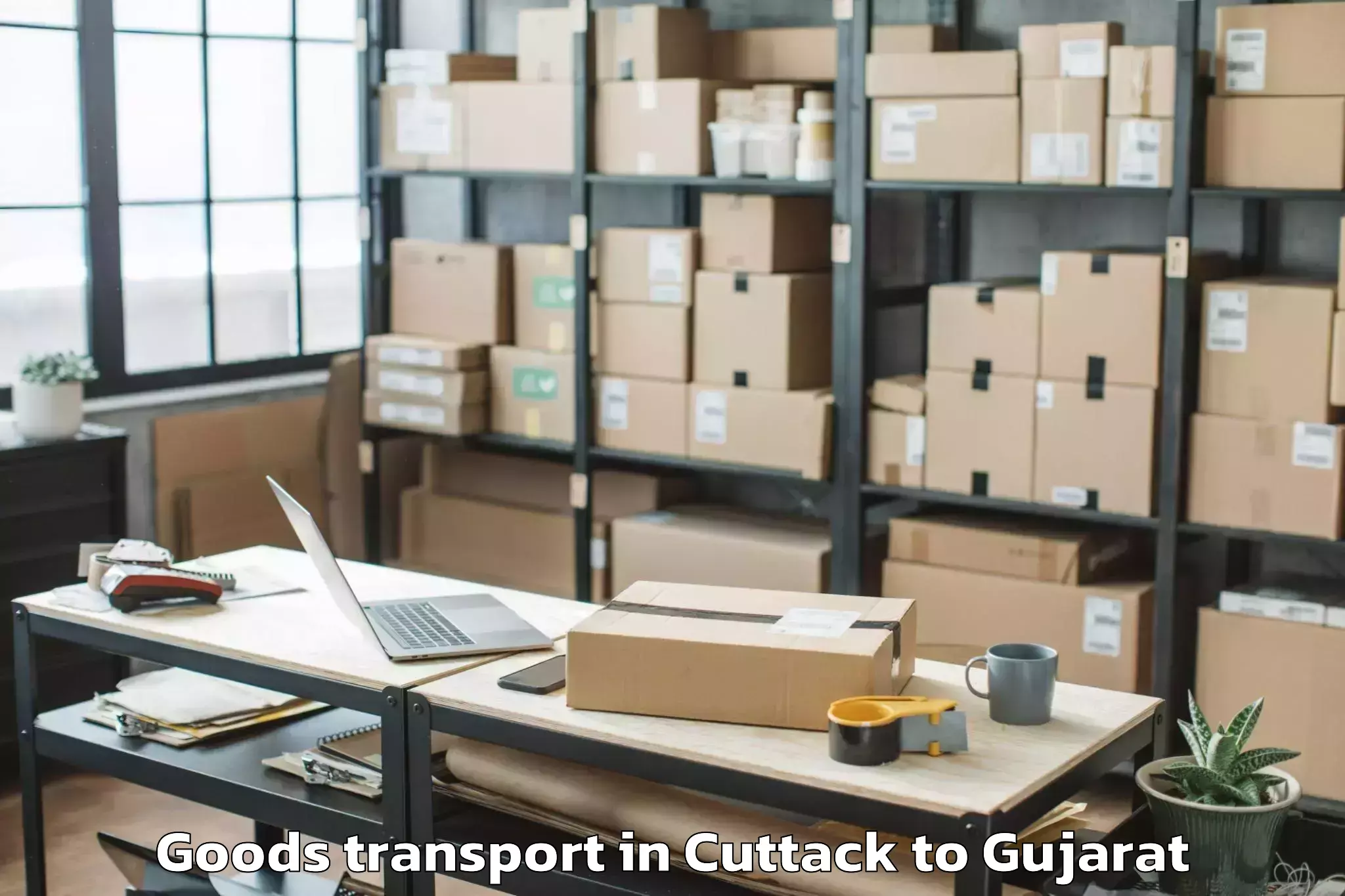 Top Cuttack to Garbada Goods Transport Available